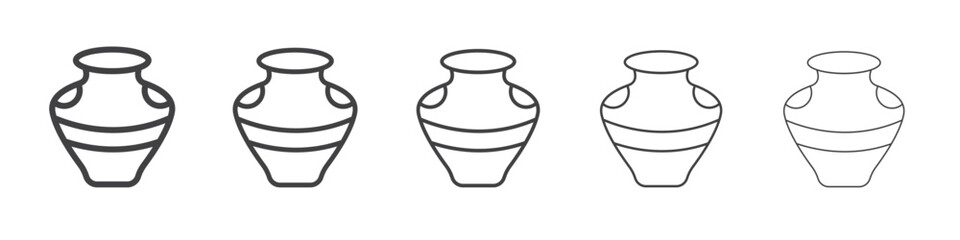 Handmade pottery icon outline ilustration vector symbol