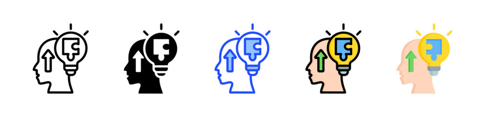 Learning And Development Icon Collection With Multiple Styles