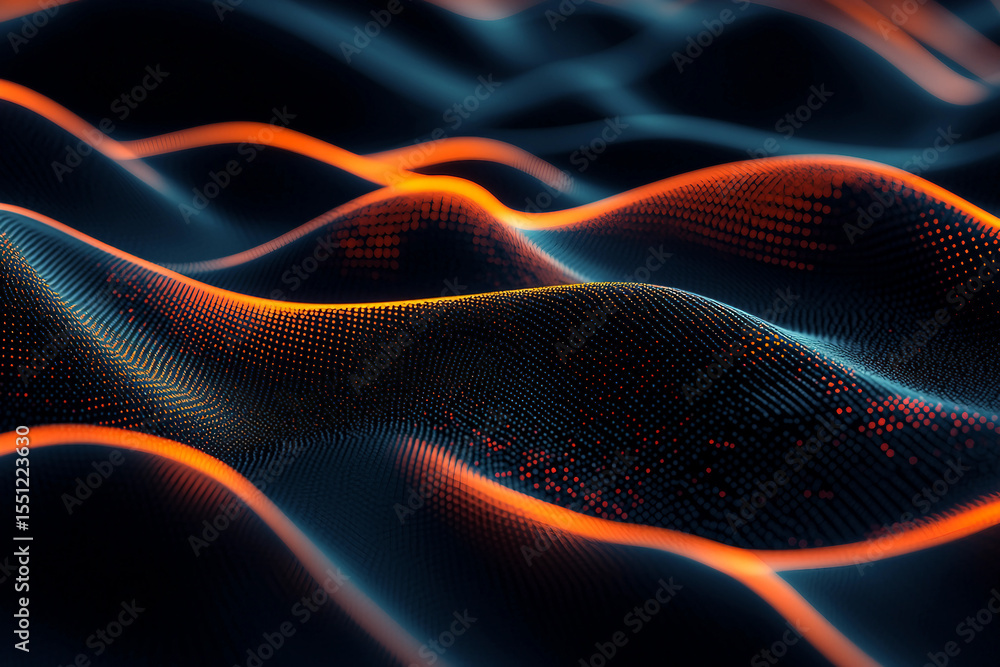 Poster Texture abstract 3D rendering image created with generative ai