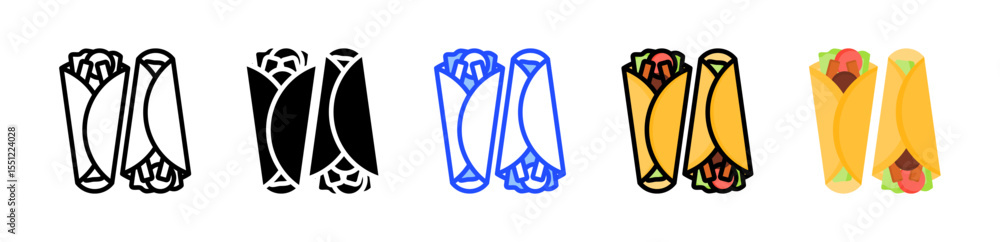 Poster gyro icon collection with multiple styles