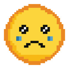 Pixel sad face