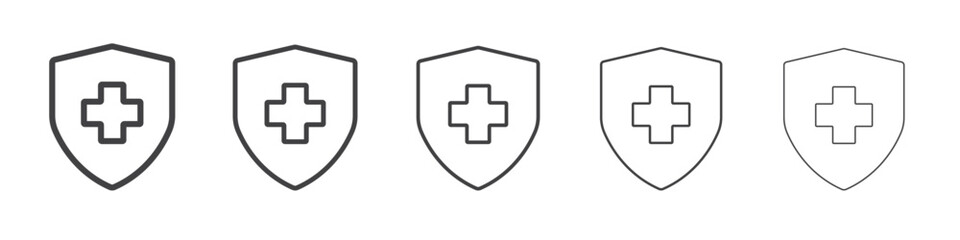 Health insurance icon outline ilustration vector symbol