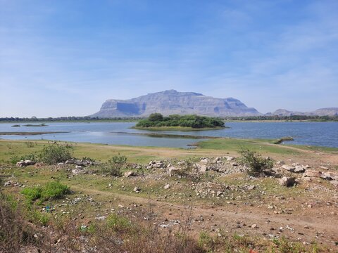 Pavagadh Mountain with lake view