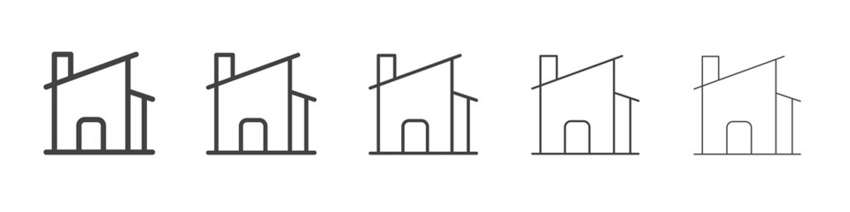 Home icon outline ilustration vector symbol