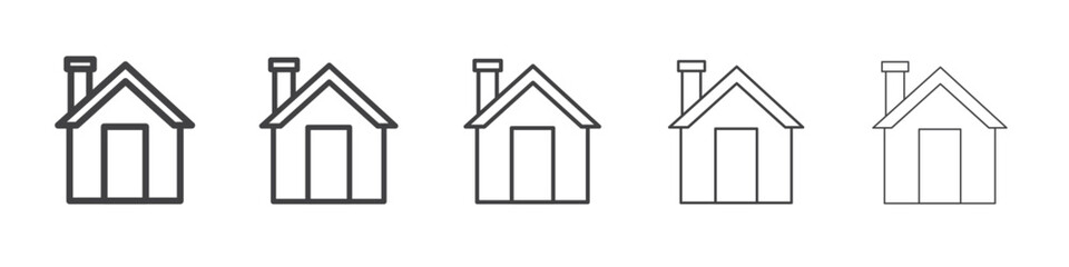 Home icon outline ilustration vector symbol