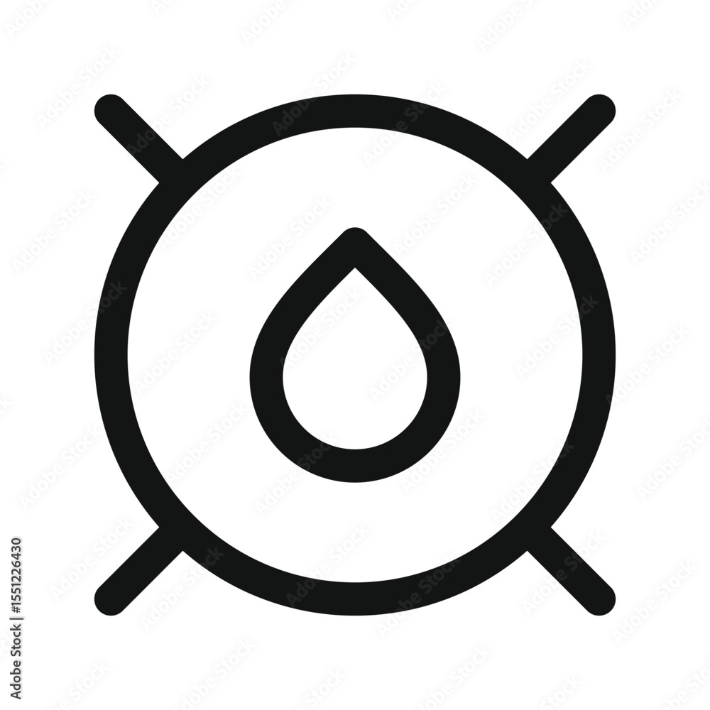 Poster liquid cooling system ui icon, water cooler simple line user interface vector symbol