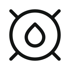 Liquid cooling system UI icon, water cooler simple line user interface vector symbol