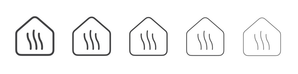 House heating icon outline ilustration vector symbol