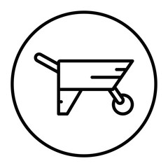Wheelbarrow Vector Icons