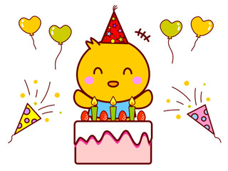 お誕生日のひよこ