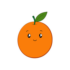 clementine fruit on white background   .svg