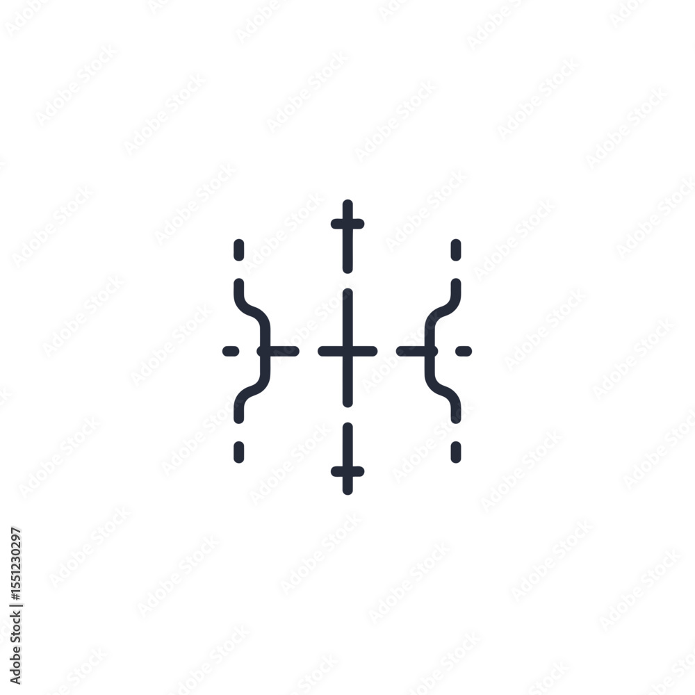 Poster circuit diagram icon represents technology circuit pattern design presentation symbol