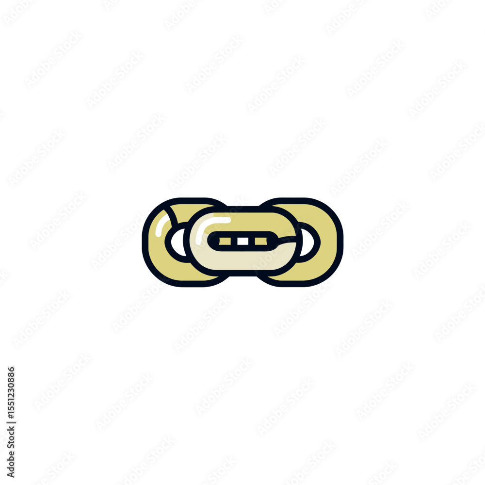 Poster interconnected links represent security connecting inside clean design graphic