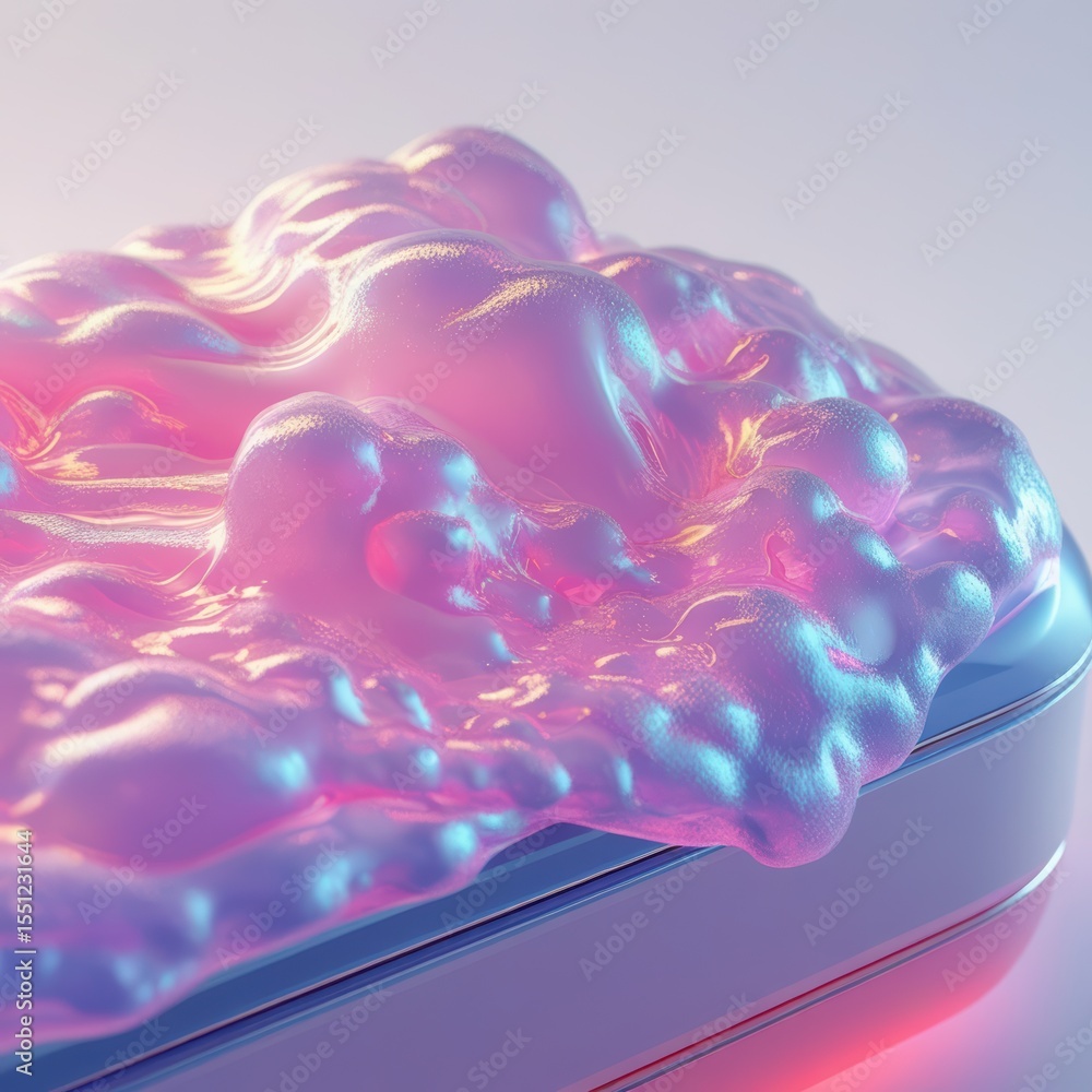 Fototapete abstract pink slime texture background for phone wallpaper and design element use