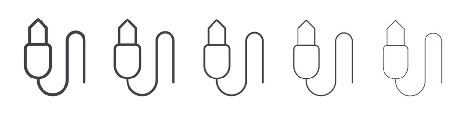Jack connector icon outline ilustration vector symbol