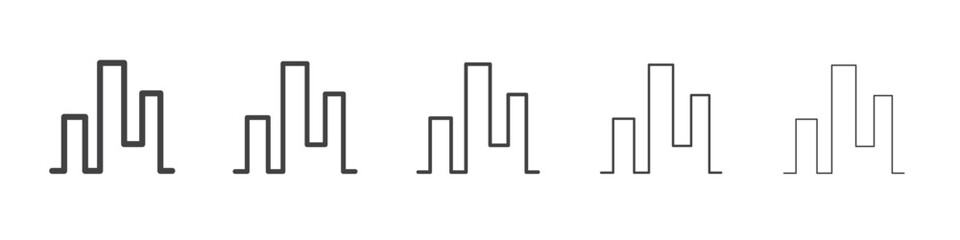 Kagi map icon outline ilustration vector symbol