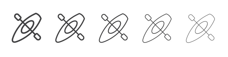 kayak icon outline ilustration vector symbol