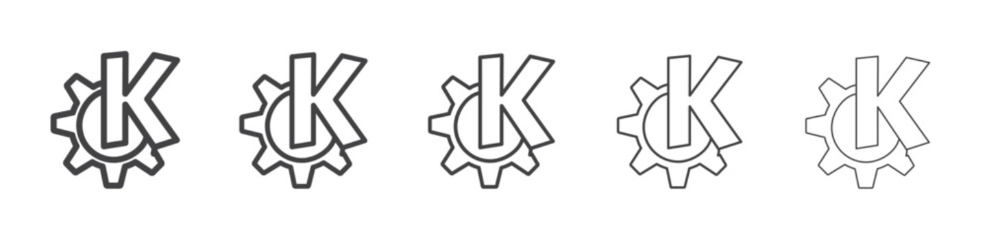 Kde connect icon outline ilustration vector symbol