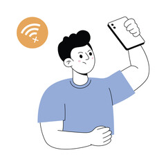 No Signal Modern illustrations. Eps 10 file on transparent background