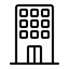 office building line icon