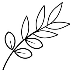 Olive Branch line art vector
