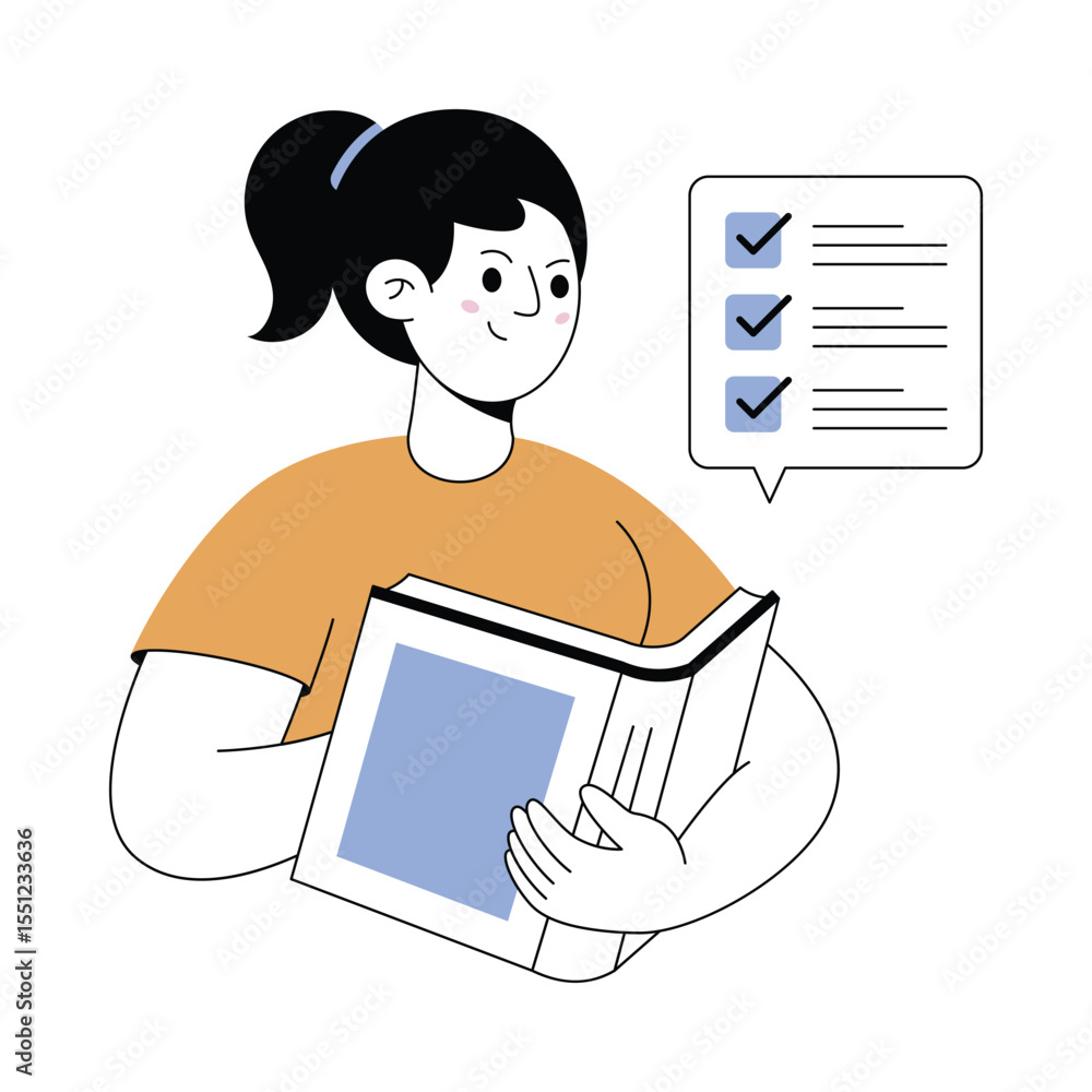 Poster study guide modern illustrations. eps 10 file on transparent background