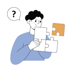 Something Is Missing Modern illustrations. Eps 10 file on transparent background