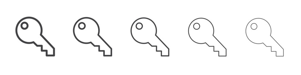 Key icon outline ilustration vector symbol