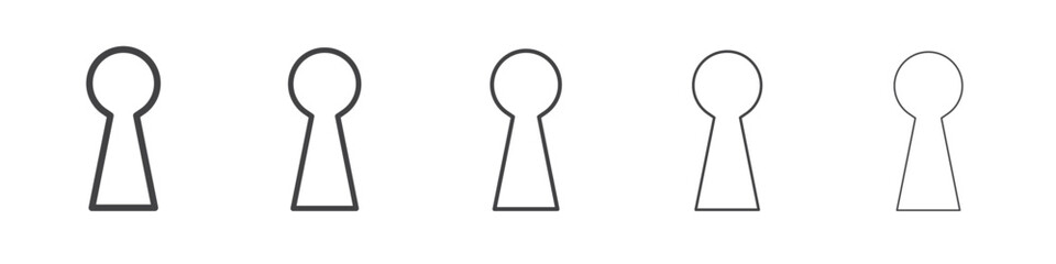 Key icon outline ilustration vector symbol