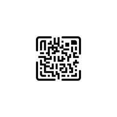 qrcode displays square design scans digital data in isolation detail