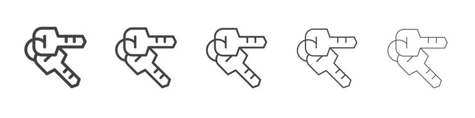 Keys icon outline ilustration vector symbol