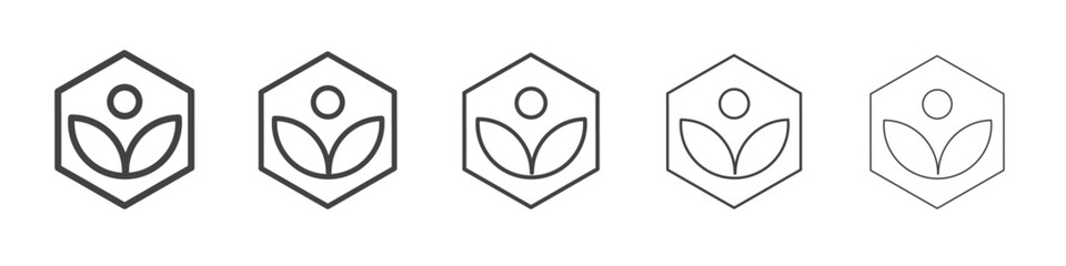 Khan academy icon outline ilustration vector symbol