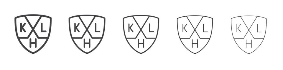 Khl icon outline ilustration vector symbol