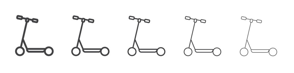 Kick scooter icon outline ilustration vector symbol