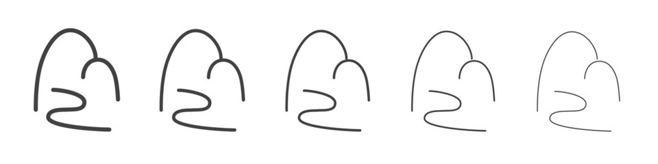 Landscape icon outline ilustration vector symbol