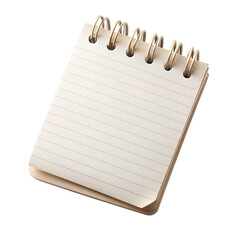 Tearable notepad isolated on transparent background