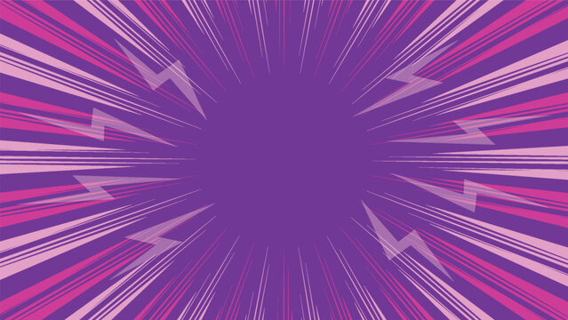 abstract purple exploding dynamic lines cartoon background