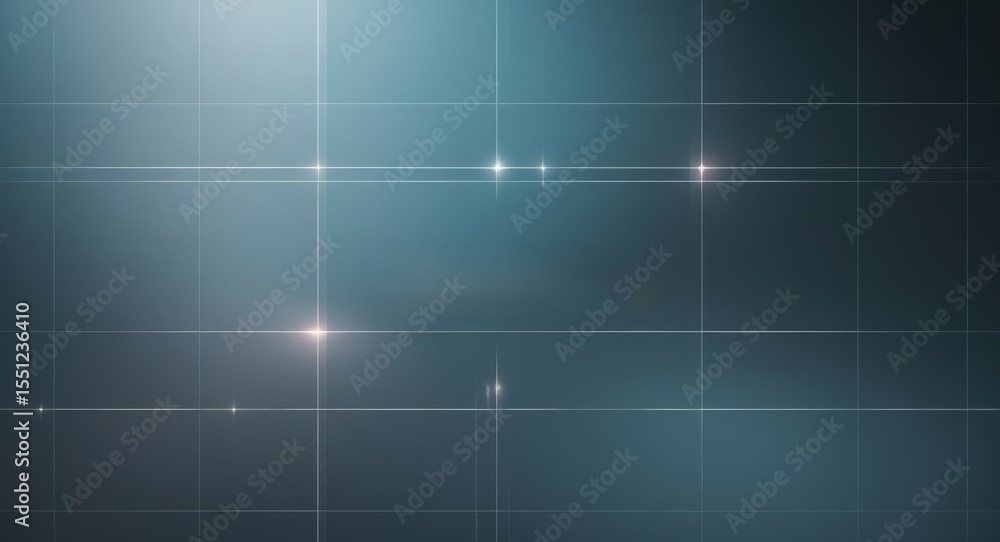 Aufkleber abstract blue background with grid lines and light flares for digital design use