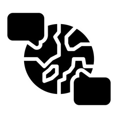 global network glyph icon