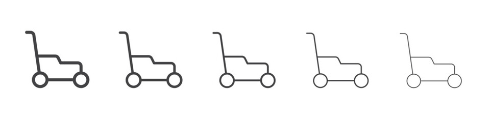 Lawn mower icon outline ilustration vector symbol