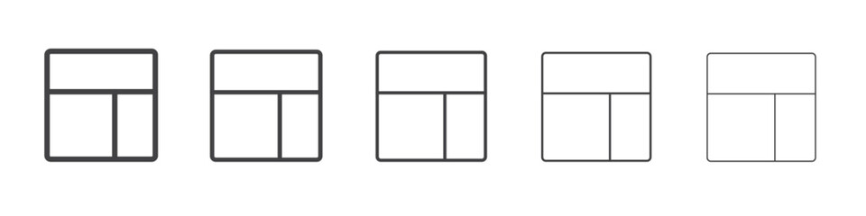 Layout right icon outline ilustration vector symbol