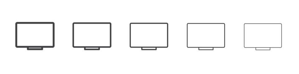 Lcd icon outline ilustration vector symbol