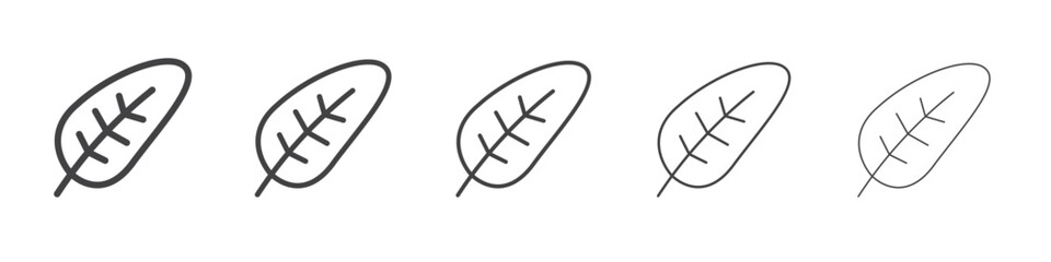 Leaf icon outline ilustration vector symbol