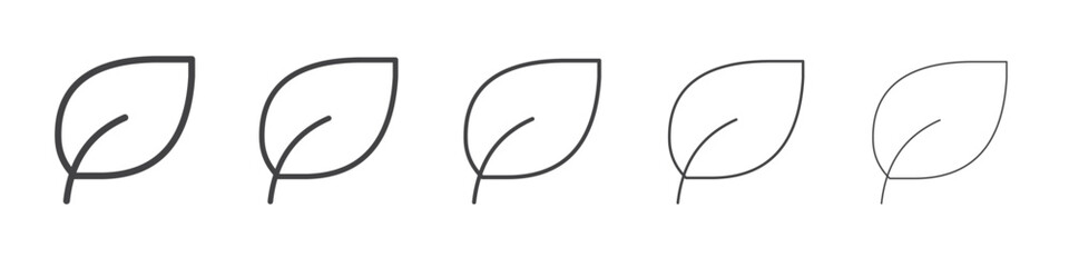 Leaf icon outline ilustration vector symbol