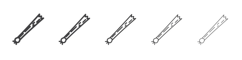 leek icon outline ilustration vector symbol