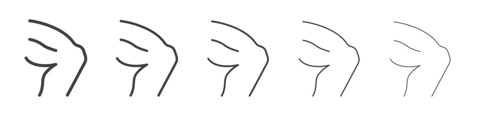 Leg icon outline ilustration vector symbol