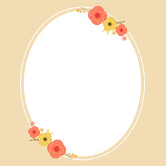 frame with flowers