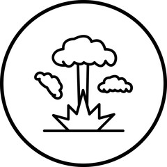 Nuclear Explosion Vector Icons