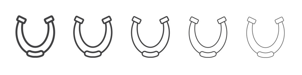 lucky horseshoe icon outline ilustration vector symbol