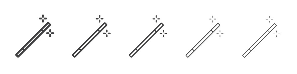 Magic wand icon outline ilustration vector symbol